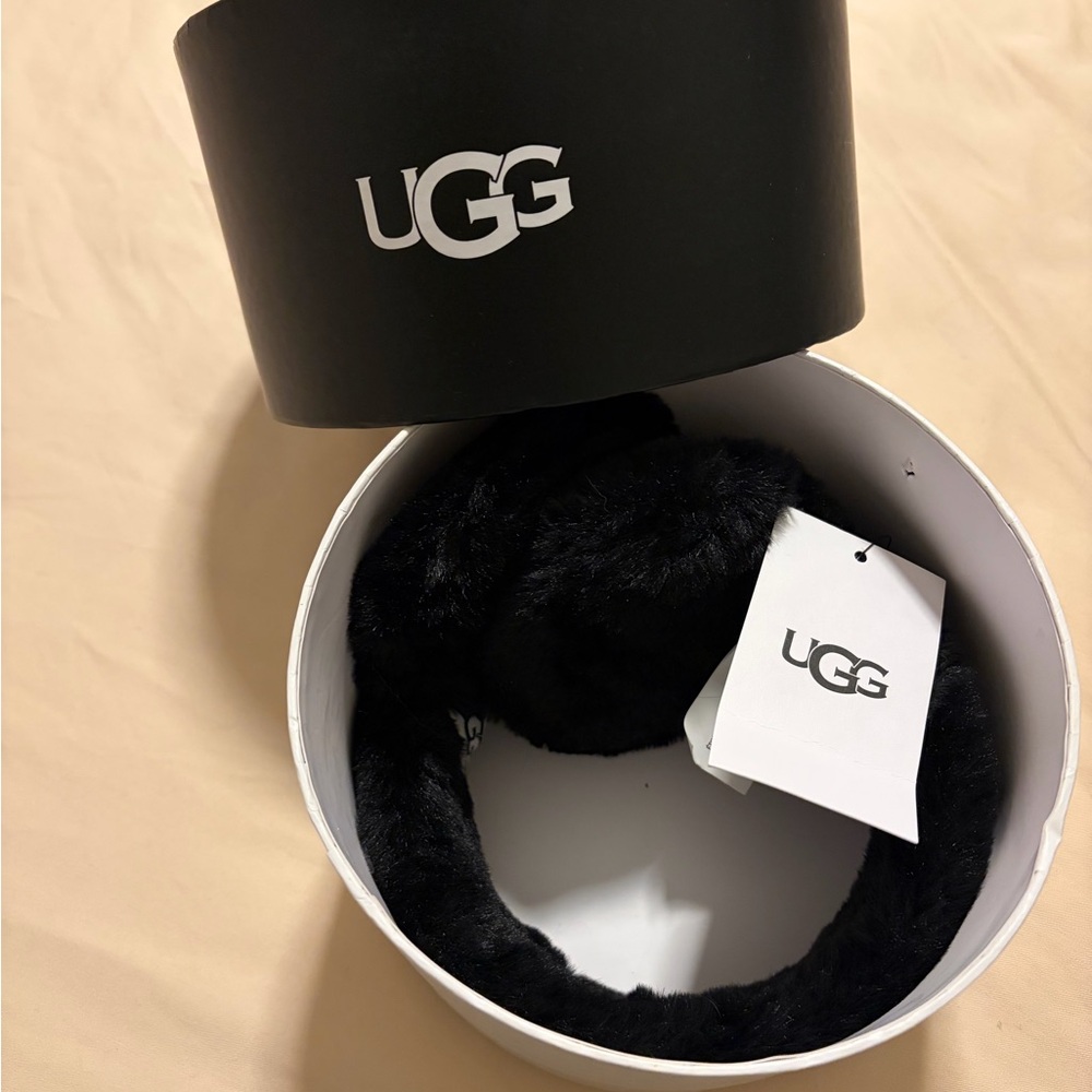 UGG Black Plush Earmuffs